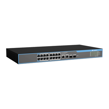 Luminys SML-20GPA 16-port PoE switch, right angle view