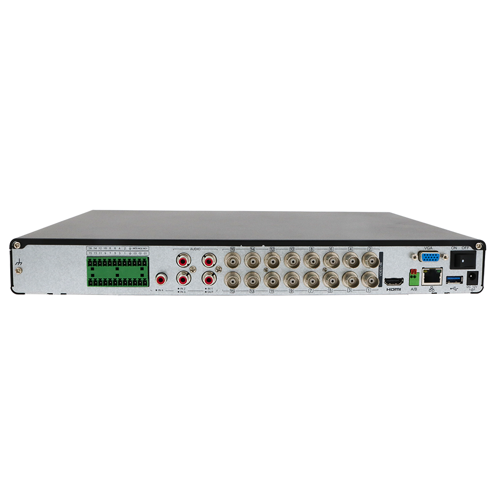 Luminys X52-16KA4 Luminys 4K Hybrid DVR - 16-Ch Analog / 32-Ch IP Security Recorder, rear view