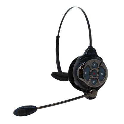HME Chrome HS6300 drive-thru headset, front controls