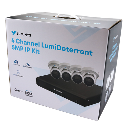 Luminys K54-4D1A2 Luminys K54-4D1A2: 4 Channel LumiDeterrent 4 x 5MP Cameras, front view
