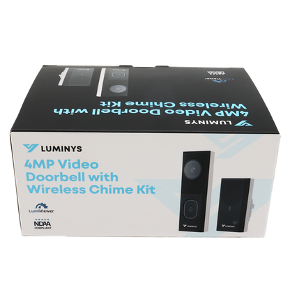 Luminys DW401-CW01 4MP 2-Wire Video Doorbell and Chime Kit, retail packaging